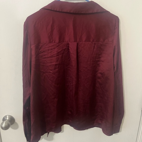 Bold Elements Burgundy Polyester Top size L - Picture 3 of 4